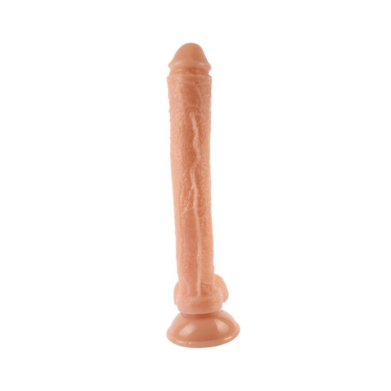 Penis dildo bardzo długi z grubą główką Ballsy Caballero Flesh