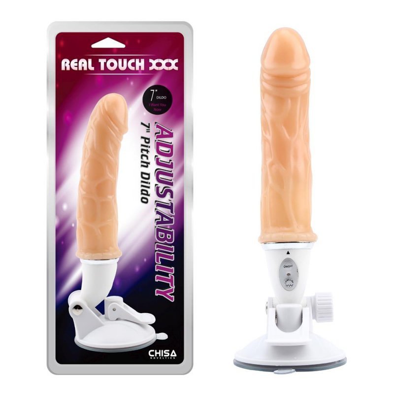 Realistyczny wibrator żylaste dildo z przyssawką 17,8 cm