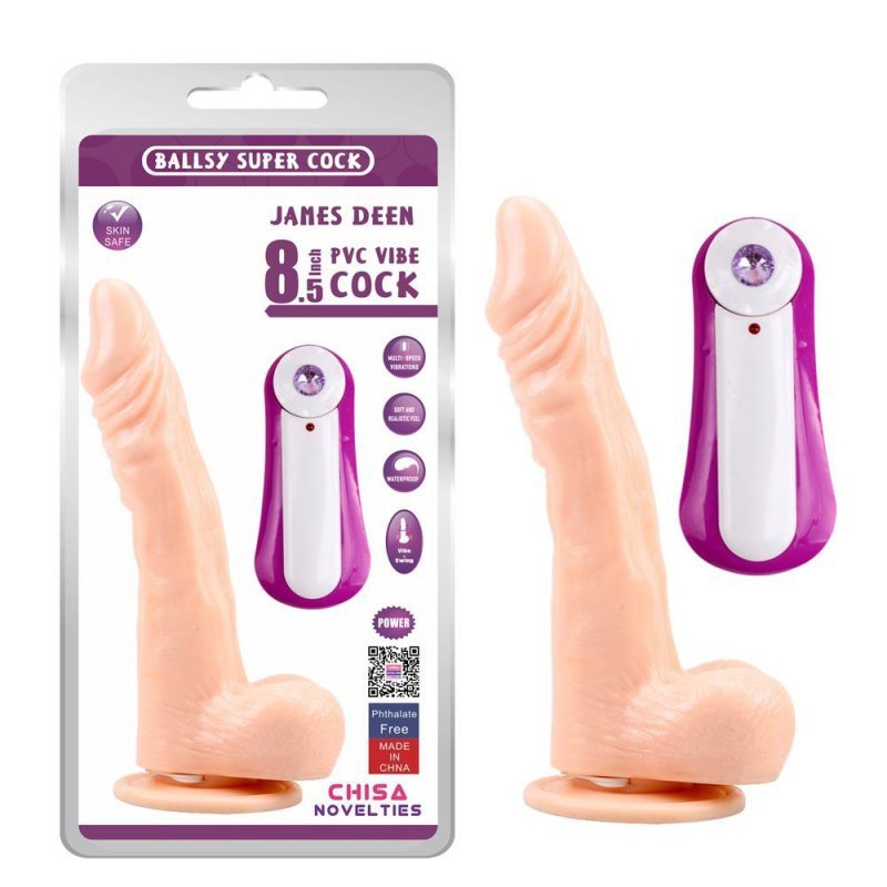 Realistyczne wibrujące dildo z pilotem 21,5 cm