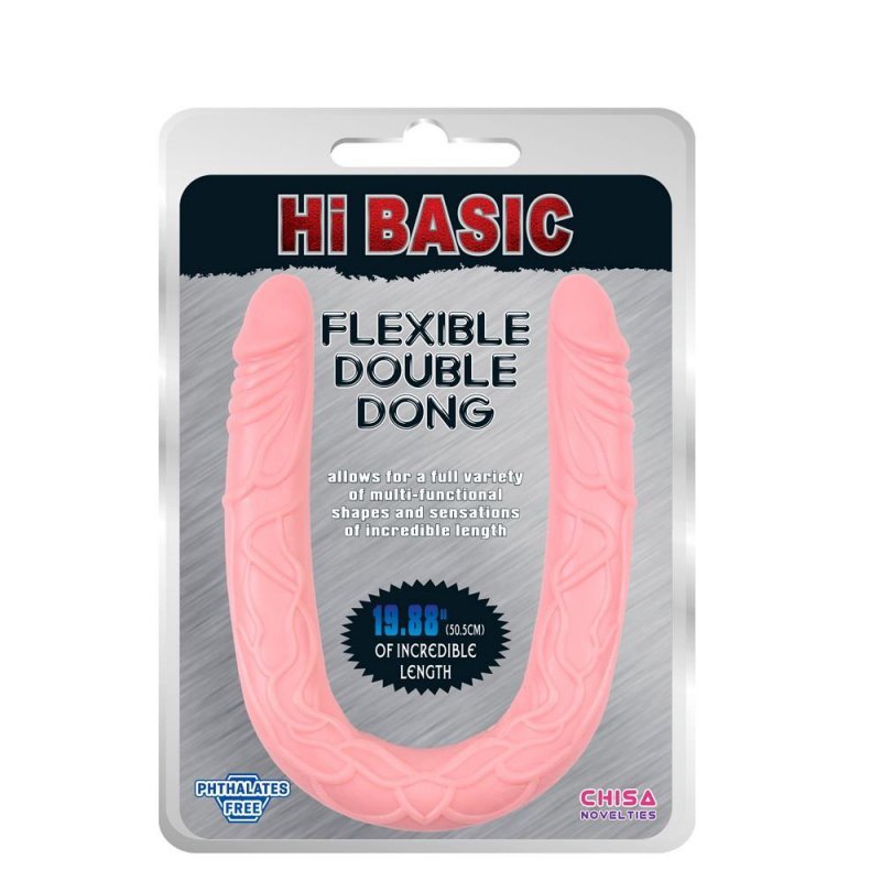 Podwójne żelowe dildo waginalno analne 51 cm