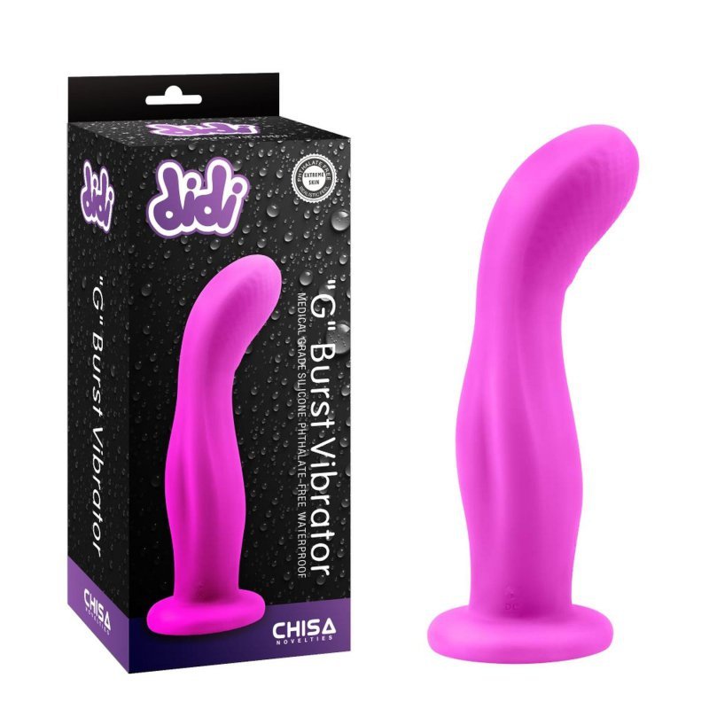 Krzywy fioletowy wibrator penis do punktu &quot;G&quot; Burst 18cm