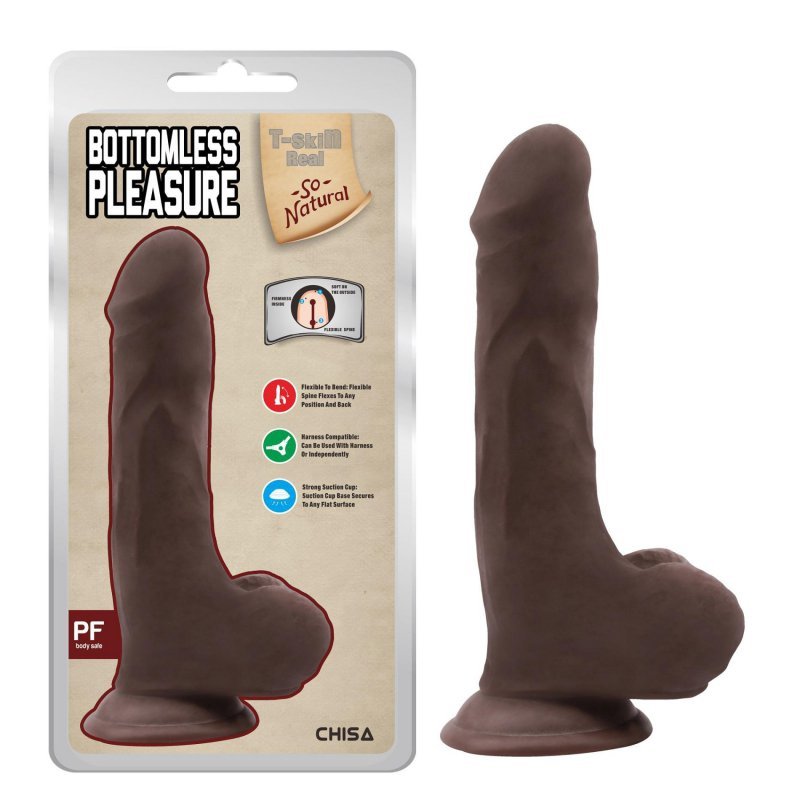 Murzyński dildo z kręgosłupem jądrami i przyssawką TPE