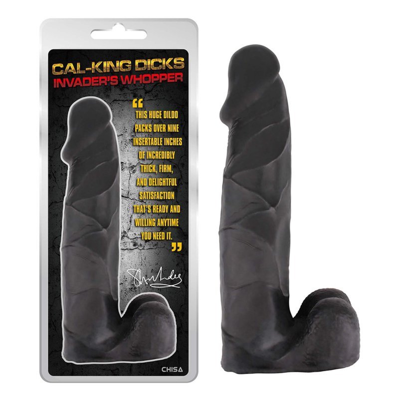 Gigantyczny wielki penis dildo CZARNY z jądrami XXXL 36cm