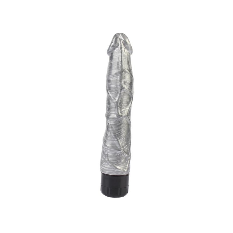 Srebrny wibrator jak penis Pleasure Ranger Silver