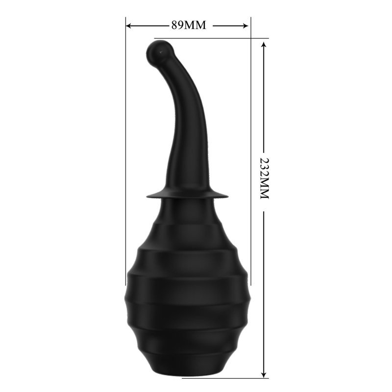 Gruszka analna do lewatywy Mr.Play czarna zagięta (330 ml)