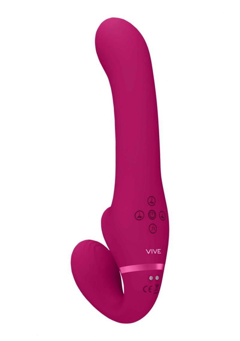 Ai - Dual Vibrating &amp; Air Wave Tickler Strapless Strapon