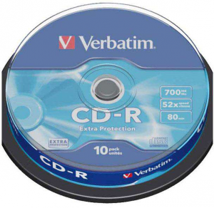 CD-R VERBATIM 700 MB 52x Cake 10  szt.