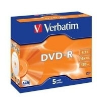 DVD-R VERBATIM 4.7 GB 16x Jewel Case 5  szt.