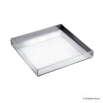 Plastikowa taca kwadratowa 30 x 30 cm transparentna, 9 szt