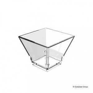 Plastikowy pojemniczek finger food pagoda, transparentny, 88 ml 96 szt
