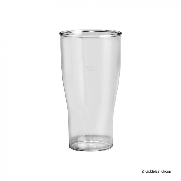 Plastikowa szklanka do piwa z cechą 0,2l. 100 szt