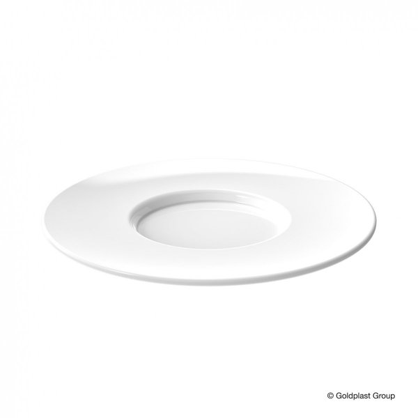 Plastikowy spodek do kawy, średnica 13 cm, biały 6733-11