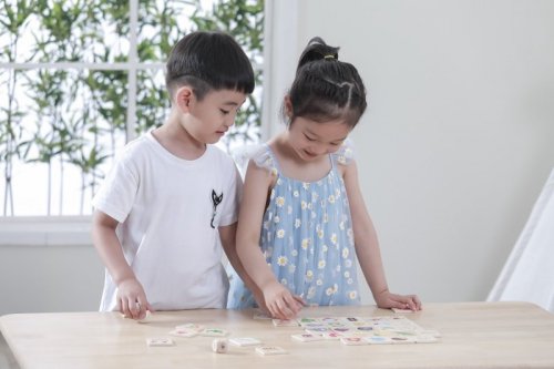VIGA Gra Edukacyjna Układanka Ucząca Sortuj Zmysły 37 el. Montessori