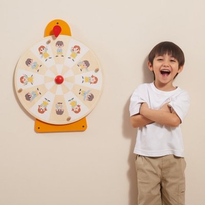VIGA Tablica Ścienna Koło Pokaż Emocje i Wyraz Twarzy Montessori