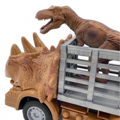 WOOPIE Samochód Zdalnie Sterowany RC Dinozaur Brązowy + Figurka