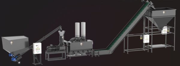 Linia do produkcji peletu DGL-6000  400-600kg z suszarnia 