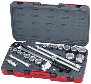 22-elementowy zestaw narzędzi nasadowych z chwytem kwadratowym 3/4 Teng Tools T3422S