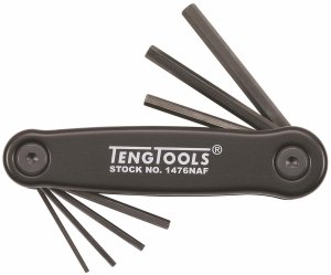 Klucze trzpieniowe sześciokątne calowe w zestawie Teng Tools 1476NAF