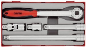 Zestaw pokrętła zapadkowego z chwytem kwadratowym 1 Teng Tools TT1205