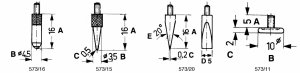 Końcówka pomiarowa do czujników zegarowych Limit 5x10x2 mm