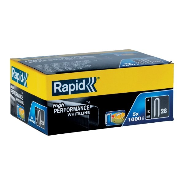 Zszywki Rapid nr 28 (10 mm) do kabli, białe - opakowanie 5000 szt.