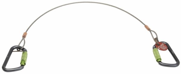 Linka stalowa kwasoodporna z karabińczykami aluminiowymi 3 mm x 0,5 m