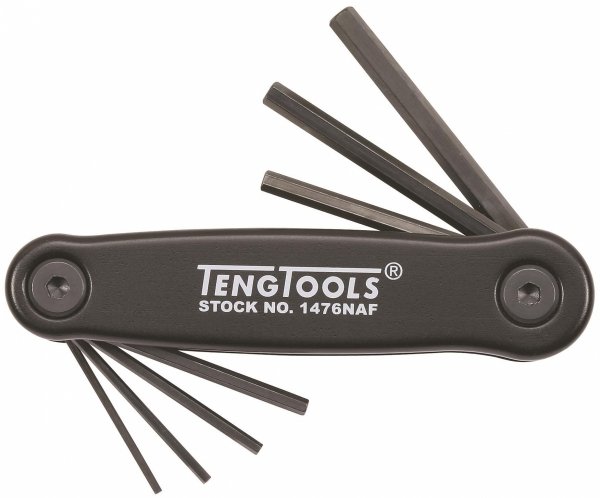 Klucze trzpieniowe sześciokątne calowe w zestawie Teng Tools 1476NAF