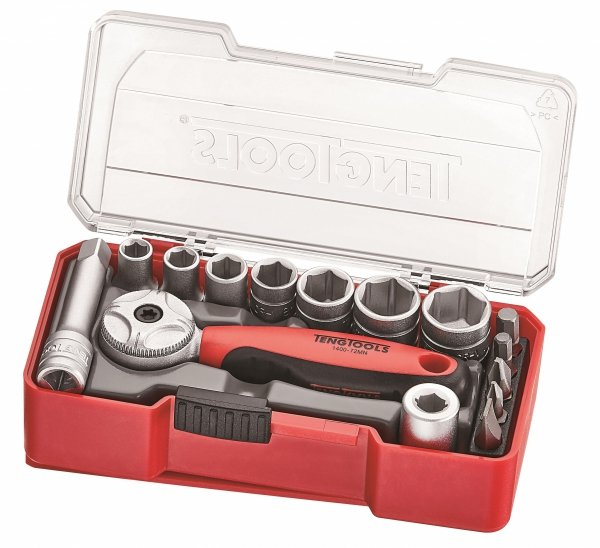 Zestaw kluczy nasadowych z chwytem kwadratowym 1/4&quot; Teng Tools TJ1415