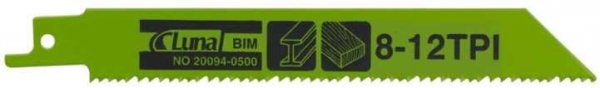 Brzeszczot szablasty, bimetal, do drewna i metalu 200x19x1,3-8/12 (50 szt.)
