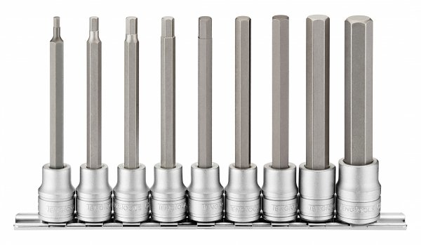 9-elementowy zestaw nasadek trzpieniowych długich 6-kątnych Teng Tools M3809