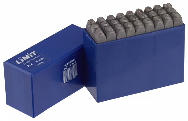 Zestaw stempli literowych A-Z o wysokości liter 5 mm