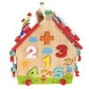 Wielofunkcyjna Zabawka Edukacyjna Drewniany Domek dla dzieci 