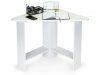 Nowoczesne biurko komputerowe narożne białe