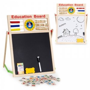 Magnetyczna tablica edukacyjna 2w1 liczydło + kreda ECOTOYS 
