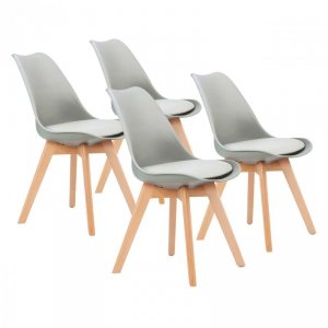 Krzesło zestaw krzeseł do salonu jadalni z poduszką ModernHome