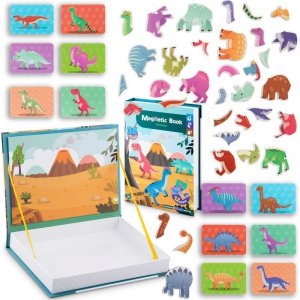 Książka magnetyczna Puzzle Dinozaury RK-770