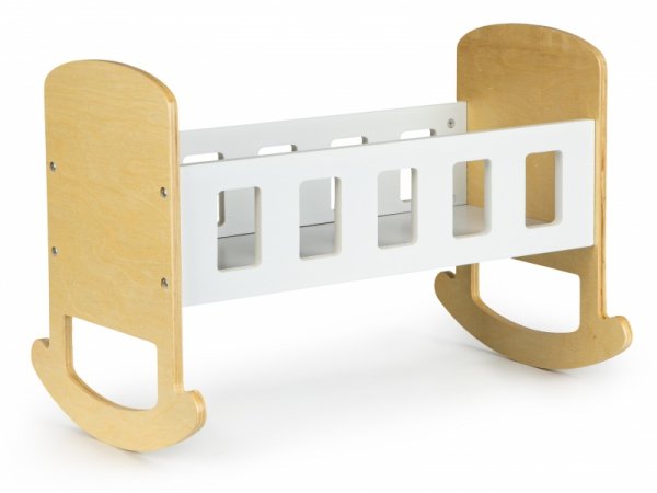 Drewniana kołyska łóżeczko dla lalek ECOTOYS