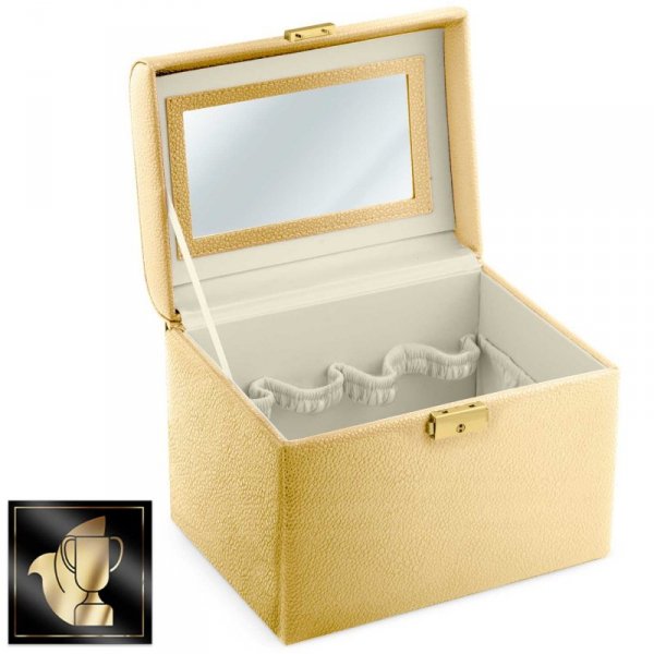Kuferek szkatułka na kosmetyki Massido - złota