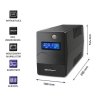 Zasilacz awaryjny UPS | Monolith | 1000VA | 600W | LCD | USB |   RJ45