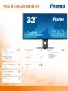 Monitor 32 cale XB3270QSU-B1 IPS,WQHD,HDMI,DP,100Hz,250cd,3ms,2x2W,  3xUSB(3.2),FlickerFree,VESA,HAS(150mm)