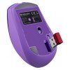 Mysz bezprzewodowa MYSTERY MM-301 RF+BT 1600DPI 6P fioletowa