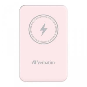 Powerbank Verbatim Charge 'n' Go Magnetic Wireless 5000mAh USB-C PD 3.0 Pink