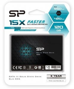 Dysk SSD Silicon Power S55 120GB 2.5 SATA3 (550/420) 7mm