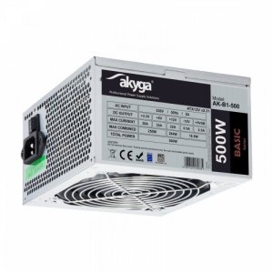 Zasilacz ATX 500W AK-B1-500 P4 PCI-E 6+2 pin 3x SATA 2x Molex PPFC  FAN 12cm