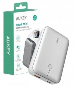 PB-Y57 White Mini PowerBank 20000mAh 22.5W 2xUSB PD 3.0 QC 3.0 LED