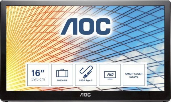 Monitor AOC 15,6&quot; E1659FWU USB 3.0