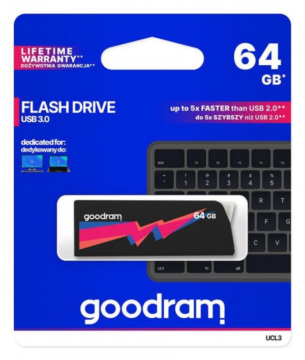 Pendrive GOODRAM UCL3 64GB USB 3.0 Black