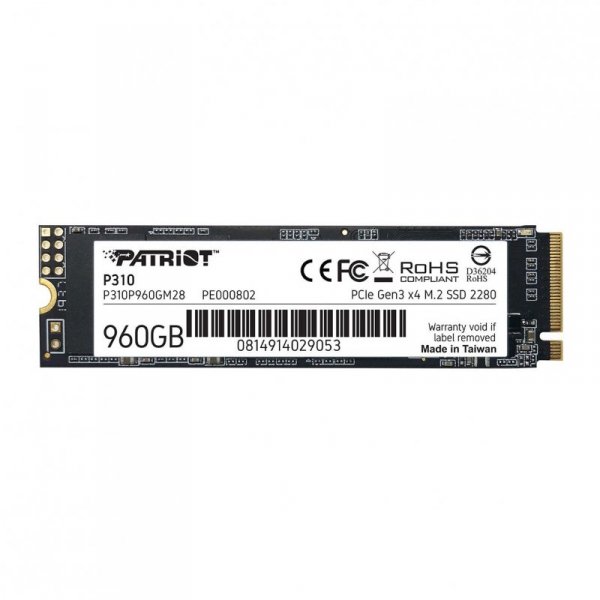 Dysk SSD Patriot P310 960GB M.2 2280 PCIe NVMe (2100/1800 MB/s)
