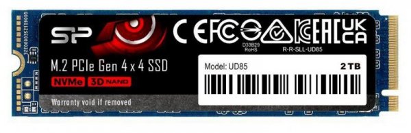 Dysk SSD Silicon Power UD85 2TB M.2 PCIe NVMe Gen4x4 NVMe 1.4 3600/2800 MB/s