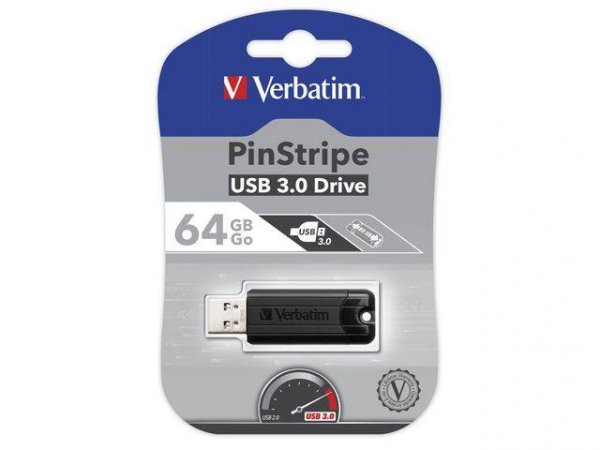 Pendrive Verbatim 64GB PinStripe USB 3.0